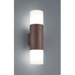 HOOSIC APPLIQUE CILINDRICA DA PARETE 2 LUCI IP44 RUGGINE O ANTRACITE ATTACCO 2XE27 MODERNA TRIO LIGHTING - Cristalensi Shop Onli 2