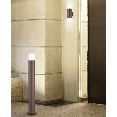 HOOSIC APPLIQUE CILINDRICA DA PARETE 2 LUCI IP44 RUGGINE O ANTRACITE ATTACCO 2XE27 MODERNA TRIO LIGHTING - Cristalensi Shop Onli