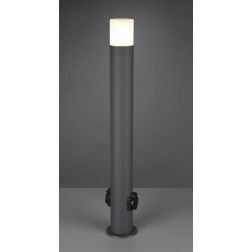 HOOSIC LAMPIONE A CILINDRO DA ESTERNI CON PRESE SCHUKO IP44 ANTRACITE ATTACCO E27 MODERNO TRIO LIGHTING - Cristalensi Shop Onlin