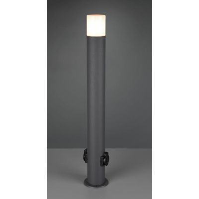 HOOSIC LAMPIONE A CILINDRO DA ESTERNI CON PRESE SCHUKO IP44 ANTRACITE ATTACCO E27 MODERNO TRIO LIGHTING - Cristalensi Shop Onlin