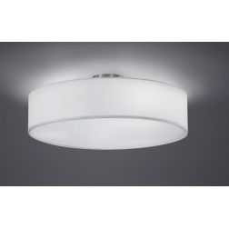 HOTEL PLAFONIERA D50 MODERNA BASE IN NICHEL CON PARALUME IN TESSUTO GRIGIO, NERO O BIANCO ATTACCO 3XE27 TRIO LIGHTING - Cristale 2