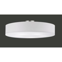 HOTEL PLAFONIERA D65 MODERNA BASE IN NICHEL PARALUME IN TESSUTO BIANCO-NERO-GRIGIO LAMPADINE 5XE27 TRIO LIGHTING - Cristalensi S