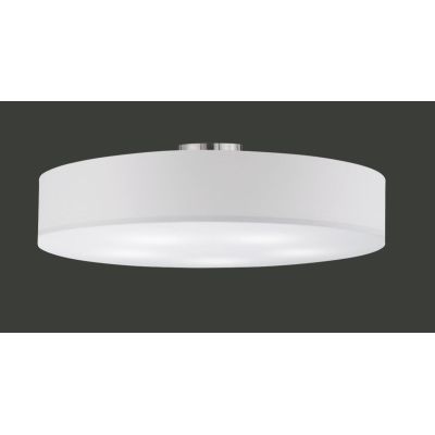 HOTEL PLAFONIERA D65 MODERNA BASE IN NICHEL PARALUME IN TESSUTO BIANCO-NERO-GRIGIO LAMPADINE 5XE27 TRIO LIGHTING - Cristalensi S