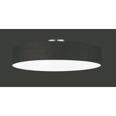 HOTEL PLAFONIERA D65 MODERNA BASE IN NICHEL PARALUME IN TESSUTO BIANCO-NERO-GRIGIO LAMPADINE 5XE27 TRIO LIGHTING - Cristalensi S