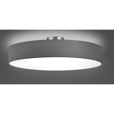 HOTEL PLAFONIERA D65 MODERNA BASE IN NICHEL PARALUME IN TESSUTO BIANCO-NERO-GRIGIO LAMPADINE 5XE27 TRIO LIGHTING - Cristalensi S
