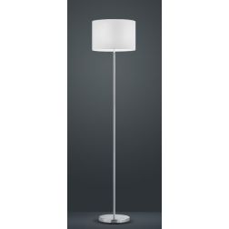 HOTEL PIANTANA MODERNA IN METALLO CROMO CON PARALUME IN TESSUTO GRIGIO-NERO-BIANCO ALTEZZA CM 160 TRIO LIGHTING - Cristalensi Sh