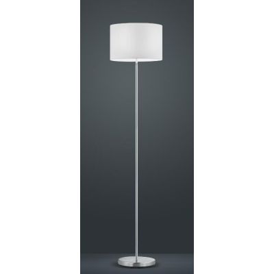 HOTEL PIANTANA MODERNA IN METALLO CROMO CON PARALUME IN TESSUTO GRIGIO-NERO-BIANCO ALTEZZA CM 160 TRIO LIGHTING - Cristalensi Sh