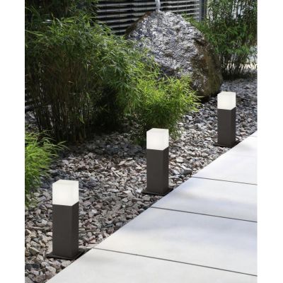 HUDSON PALETTO DA ESTERNI H30 IP44 ANTRACITE ATTACCO E14 SQUADRATO MODERNO TRIO LIGHTING - Cristalensi Shop Online
