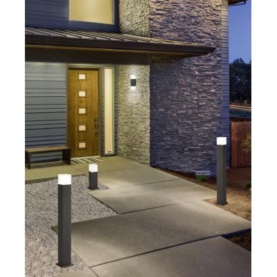 HUDSON LAMPIONE DA ESTERNI H80 IP44 ANTRACITE ATTACCO E14 SQUADRATO MODERNO TRIO LIGHTING - Cristalensi Shop Online