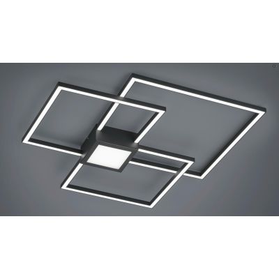 HYDRA PLAFONIERA A TRE QUADRATI E INSERTO LUCE CENTRALE LED 38W MODERNA DIMMERABILE 4 FINITURE COLORE TRIO LIGHTING - Cristalens