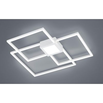HYDRA PLAFONIERA A TRE QUADRATI E INSERTO LUCE CENTRALE LED 38W MODERNA DIMMERABILE 4 FINITURE COLORE TRIO LIGHTING - Cristalens