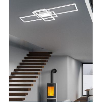 IRVINE PLAFONIERA CON TRE RETTANGOLI LED 60W MODERNA DIMMERABILE 4 FINITURE COLORE TRIO LIGHTING - Cristalensi Shop Online