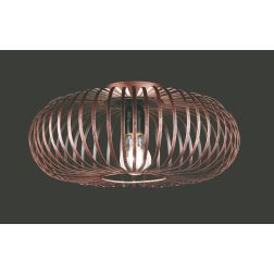 JOHANN PLAFONIERA VINTAGE A GABBIA APERTA DIAMETRO CM 40 3 FINITURE COLORE LAMPADINA E27 TRIO LIGHTING - Cristalensi Shop Online