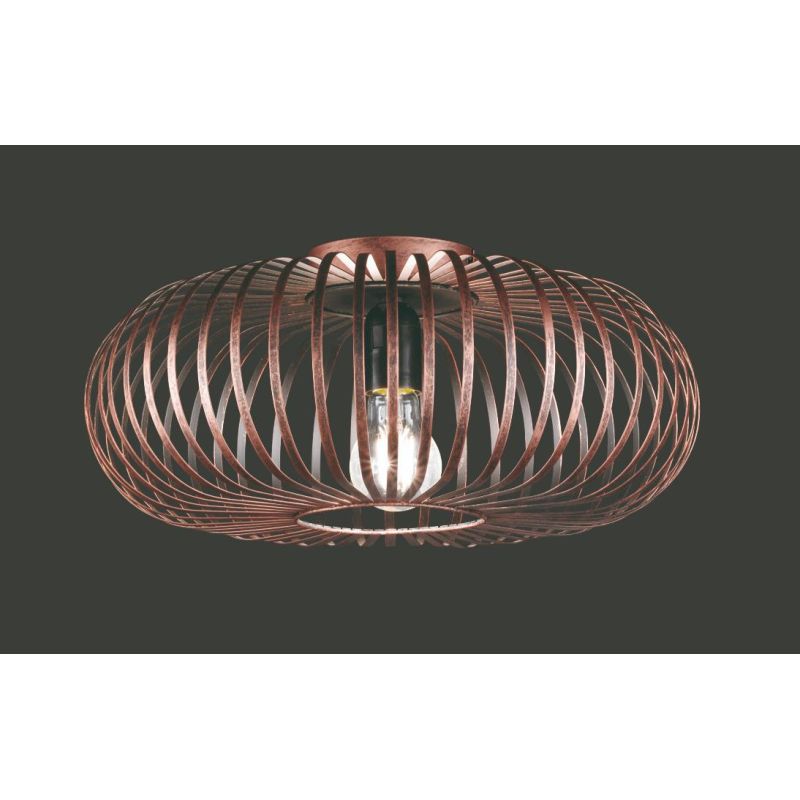 JOHANN PLAFONIERA VINTAGE A GABBIA APERTA DIAMETRO CM 40 3 FINITURE COLORE LAMPADINA E27 TRIO LIGHTING - Cristalensi Shop Online