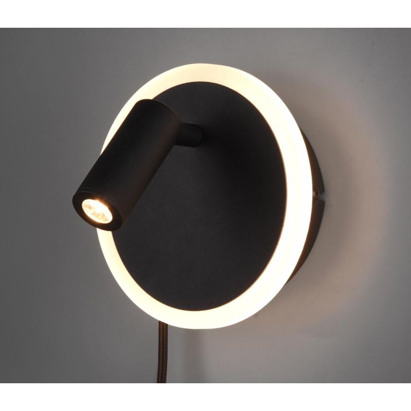 JORDAN APPLIQUE MODERNA CON SNODO ORIENTABILE A LED IN METALLO 3 FINITURE COLORE DOPPIA ILLUMINAZIONE TRIO LIGHTING - Cristalens