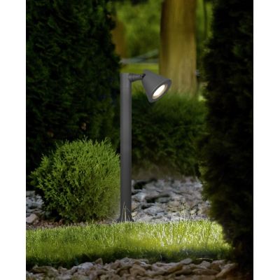 KAVERI LAMPIONCINO DA ESTERNI H60 ORIENTABILE IP44 MODERNO COLORE ANTRACITE CON ATTACCO GU10 TRIO LIGHTING - Cristalensi Shop On