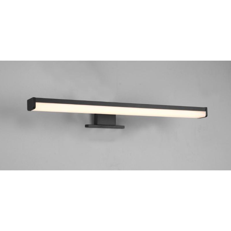 LINO APPLIQUE DA SPECCHIO FINITURA NERA O CROMO IP44 LED 7,5W LUCE 3000K MODERNA LARGHEZZA CM 40 TRIO LIGHTING - Cristalensi Sho