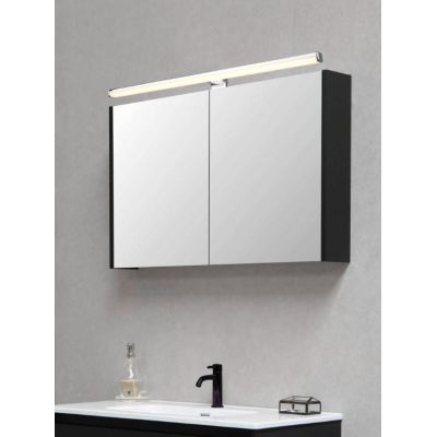 LINO APPLIQUE DA SPECCHIO FINITURA NERA O CROMO IP44 LED 11,5W LUCE 3000K MODERNA LARGHEZZA CM 60 TRIO LIGHTING - Cristalensi Sh
