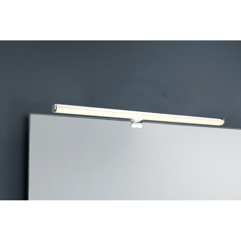 LINO APPLIQUE DA SPECCHIO FINITURA NERA O CROMO IP44 LED 11,5W LUCE 3000K MODERNA LARGHEZZA CM 60 TRIO LIGHTING - Cristalensi Sh