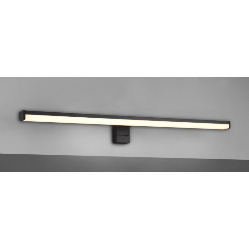 LINO APPLIQUE DA SPECCHIO FINITURA NERA O CROMO IP44 LED 11,5W LUCE 3000K MODERNA LARGHEZZA CM 60 TRIO LIGHTING - Cristalensi Sh