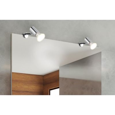 LORENZO APPLIQUE SPOT ORIENTABILE DA SPECCHIO CROMO O NERA IP44 ATTACCO GU10 DESIGN MODERNO TRIO LIGHTING - Cristalensi Shop Onl