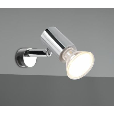 LORENZO APPLIQUE SPOT ORIENTABILE DA SPECCHIO CROMO O NERA IP44 ATTACCO GU10 DESIGN MODERNO TRIO LIGHTING - Cristalensi Shop Onl