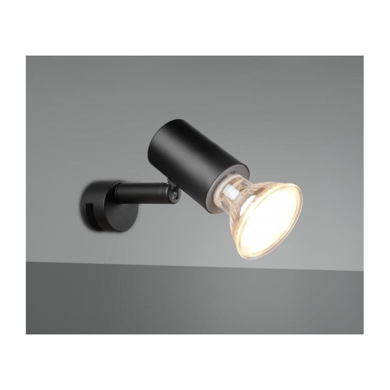 LORENZO APPLIQUE SPOT ORIENTABILE DA SPECCHIO CROMO O NERA IP44 ATTACCO GU10 DESIGN MODERNO TRIO LIGHTING - Cristalensi Shop Onl