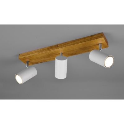 MARLEY FARETTO DA SOFFITTO CON 3 SPOT ORIENTABILI IN LEGNO E METALLO 3 COLORI ATTACCO 3xGU10 TRIO LIGHTING - Cristalensi Shop On