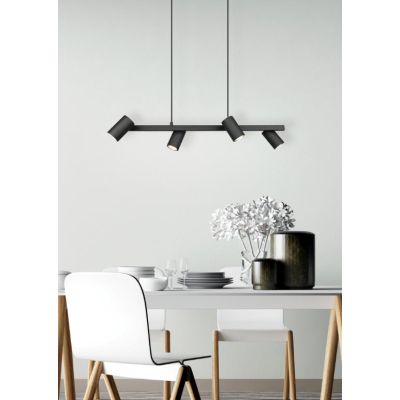 MARLEY SOSPENSIONE IN METALLO 4 FINITURE CON 4 SPOT CILINDRO ORIENTABILI ATTACCO 4XGU10 TRIO LIGHTING - Cristalensi Shop Online