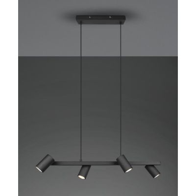 MARLEY SOSPENSIONE IN METALLO 4 FINITURE CON 4 SPOT CILINDRO ORIENTABILI ATTACCO 4XGU10 TRIO LIGHTING - Cristalensi Shop Online