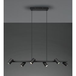 MARLEY SOSPENSIONE IN METALLO 4 FINITURE CON 6 SPOT CILINDRO ORIENTABILI ATTACCO 6XGU10 TRIO LIGHTING - Cristalensi Shop Online