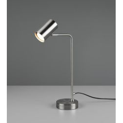 MARLEY LAMPADA DA TAVOLO H45 IN METALLO FINITURA NICHEL O OTTONE MODERNA ATTACCO GU10 TRIO LIGHTING - Cristalensi Shop Online