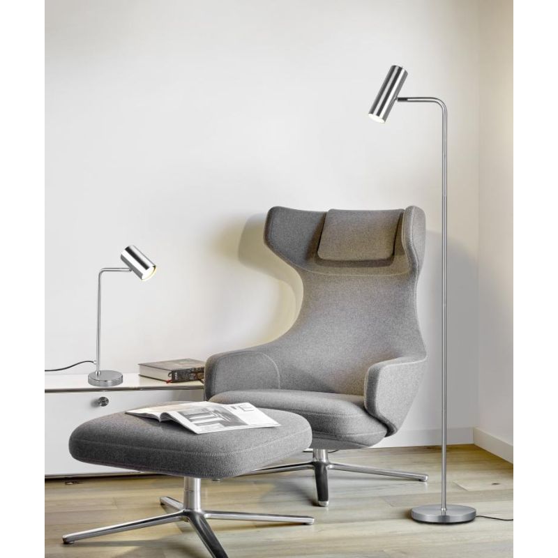 MARLEY LAMPADA DA TAVOLO H45 IN METALLO FINITURA NICHEL O OTTONE MODERNA ATTACCO GU10 TRIO LIGHTING - Cristalensi Shop Online