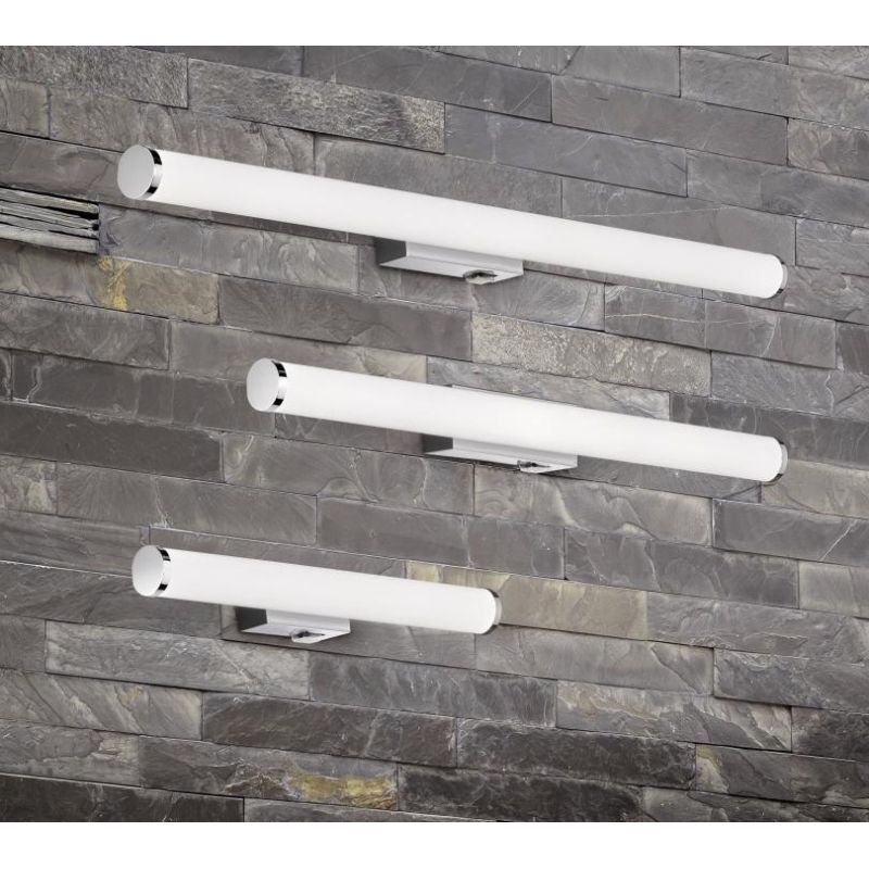 MATTIMO LAMPADA DA SPECCHIO FINITURA CROMO O NERA IP44 LED 4,3W LUCE 3000K LARGHEZZA CM 40 MODERNA TRIO LIGHTING - Cristalensi S