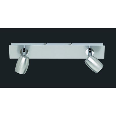 MICHAEL FARETTO DA PARETE CON 2 SPOT ORIENTABILI IN ACCIAIO SATINATO GU10 MODERNO TRIO LIGHTING - Cristalensi Shop Online