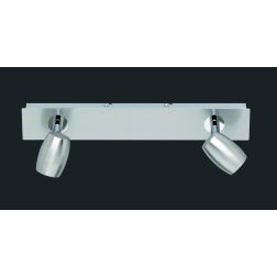 MICHAEL FARETTO DA PARETE CON 2 SPOT ORIENTABILI IN ACCIAIO SATINATO GU10 MODERNO TRIO LIGHTING - Cristalensi Shop Online 2