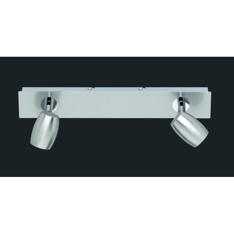 MICHAEL FARETTO DA PARETE CON 2 SPOT ORIENTABILI IN ACCIAIO SATINATO GU10 MODERNO TRIO LIGHTING - Cristalensi Shop Online
