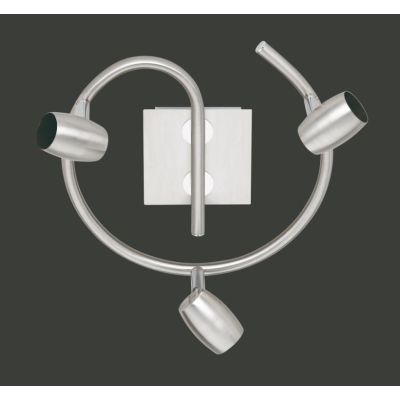 MICHAEL PLAFONIERA A GIRANDOLA CON 3 SPOT ORIENTABILI IN ACCIAIO SATINATO GU10 MODERNO TRIO LIGHTING - Cristalensi Shop Online