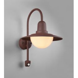NORMAN APPLIQUE CON SENSORE DI MOVIMENTO IP44 DA ESTERNI 2 COLORI STILE VINTAGE ATTACCO E27 TRIO LIGHTING - Cristalensi Shop Onl