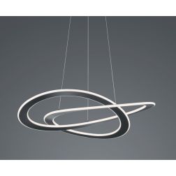 OAKLAND SOSPENSIONE AD ANELLI LED 52W MODERNA LUCE 3000K DIMMERABILE NICHEL O ANTRACITE TRIO LIGHTING - Cristalensi Shop Online 2