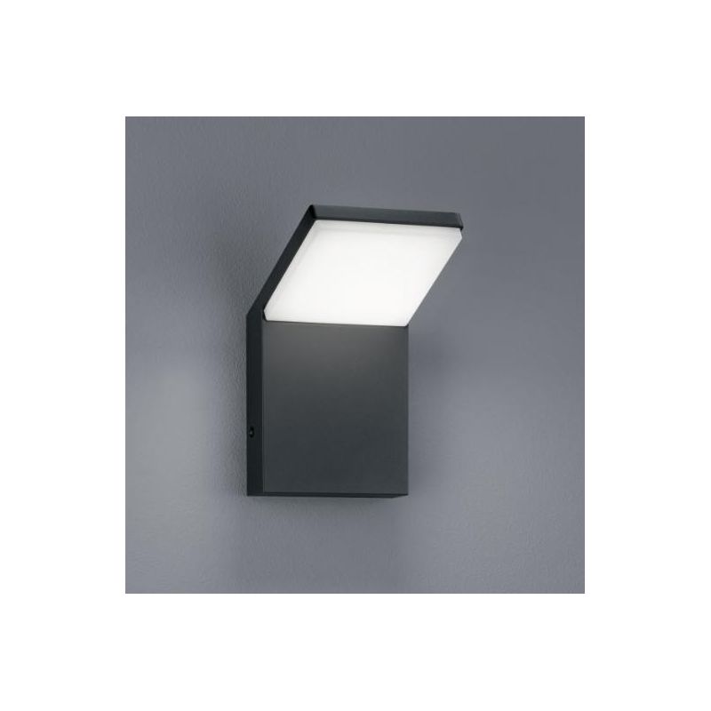 PEARL APPLIQUE DA ESTERNO MODERNA SQUADRATA IP54 ANTRACITE LED 9W TRIO LIGHTING - Cristalensi Shop Online