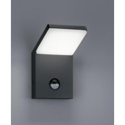 PEARL APPLIQUE DA ESTERNO CON SENSORE DI MOVIMENTO SQUADRATA IP54 ANTRACITE LED 9W LUCE 3000K TRIO LIGHTING - Cristalensi Shop O