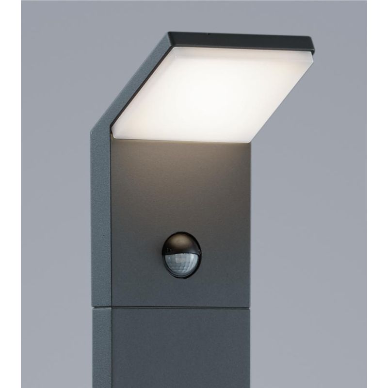 PEARL PALO DA ESTERNO CON SENSORE DI MOVIMENTO ANTRACITE MODERNO LED 9W IP54 SQUADRATO TRIO LIGHTING - Cristalensi Shop Online