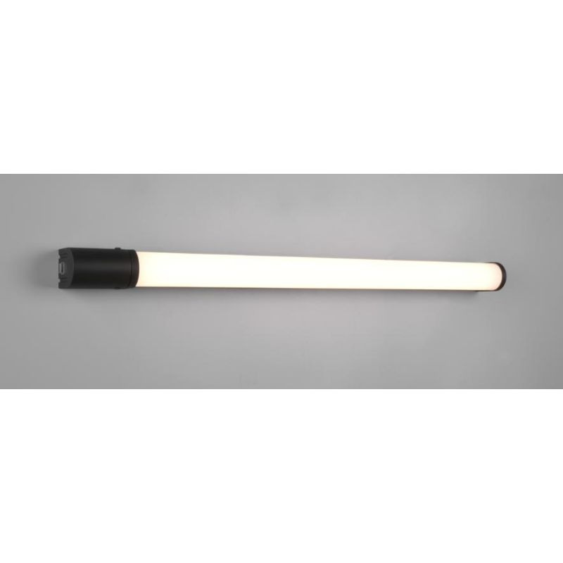 PIERA LAMPADA DA SPECCHIO LARGHEZZA CM 79 IP44 CROMO O NERA LED 16W CON PRESA SCHUKO INCORPORATA TRIO LIGHTING - Cristalensi Sho