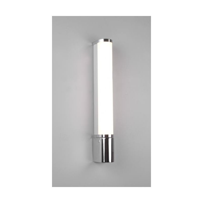 PIERA LAMPADA DA SPECCHIO LARGHEZZA CM 41 IP44 CROMO O NERA LED 8W CON PRESA SCHUKO INCORPORATA TRIO LIGHTING - Cristalensi Shop