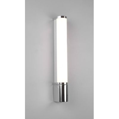 PIERA LAMPADA DA SPECCHIO LARGHEZZA CM 41 IP44 CROMO O NERA LED 8W CON PRESA SCHUKO INCORPORATA TRIO LIGHTING - Cristalensi Shop