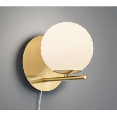 PURE APPLIQUE DA PARETE MODERNA IN METALLO 3 FINITURE COLORE CON SFERA IN VETRO D16CM TRIO LIGHTING - Cristalensi Shop Online