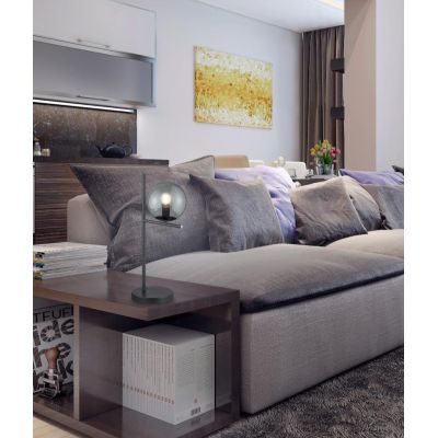 PURE LAMPADA DA TAVOLO MODERNA 3 FINITURE COLORE CON SFERA IN VETRO H52 CM TRIO LIGHTING - Cristalensi Shop Online