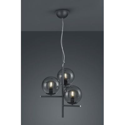 PURE LAMPADARIO A SOSPENSIONE IN METALLO CON 3 SFERE IN VETRO D40 CM TRIO LIGHTING - Cristalensi Shop Online
