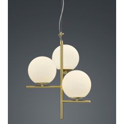 PURE LAMPADARIO A SOSPENSIONE IN METALLO CON 3 SFERE IN VETRO D40 CM TRIO LIGHTING - Cristalensi Shop Online 2